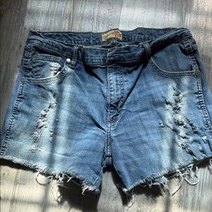 Wrangler 20X Cutoff Shorts Custom Distressing Size 30